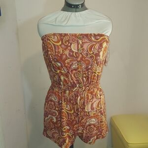 Derek Heart Multicolor Paisley Romper